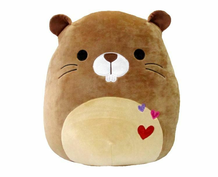 Squishmallows 8"  Chip the Beaver W/Backpack Series 32 Back to School LT ED HTF 