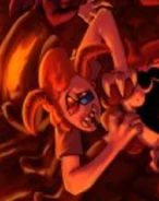 Radford’s corrupted form in the credits art for Hollow Sorrows.