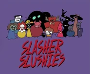 The Candy Dealer alongside the other members of team Slasher Slushies, from the 2025 guest forum.