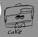 Concept sketch of Rick as a cake for Tender Treats credit art.