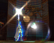 Marth initiating Critical Hit in Super Smash Bros. Brawl.