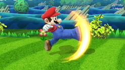 The third hit of Mario's jab.