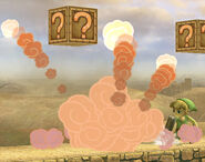 The explosion from Toon Link's bombs.