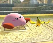 KirbyhitBanana.jpg (37 KB) Kirby hit on the ground by the Banana Peel.