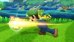 The second hit of Luigi's jab.