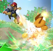 The Falcon Dive in Super Smash Bros. Melee.