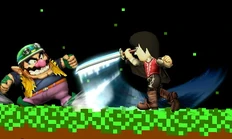 The third hit of Mii Swordfighter's jab.
