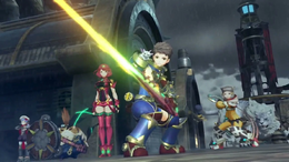 Rex's party in Xenoblade Chronicles 2