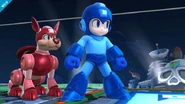 Mega Man with Rush which is part of his recovery.