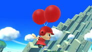 Villager doing is Up B move Balloon Trip in the Wii U version of SSB4