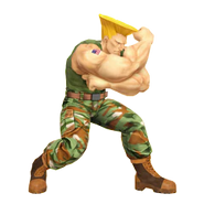 Official artwork of Guile in Super Smash Bros. Ultimate.