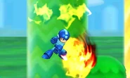 Mega Man's forward air attack.