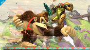 Donkey Kong using Giant Punch in 3DS/Wii U.