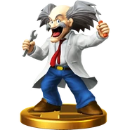 Dr. Wily's trophy in Super Smash Bros. for Wii U