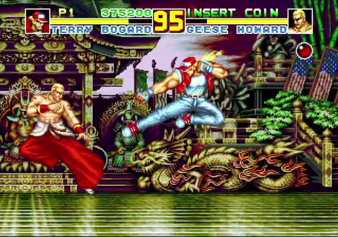 Fatal Fury 1 (Arcade): Final Stage: Geese Tower: Terry Vs. Geese +