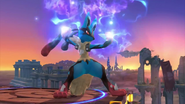 Lucario's new Final Smash, Mega Lucario.