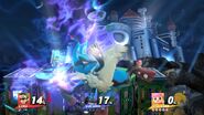 Lucario being screen KO'd during its Mega Evolution