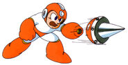 Mega Man using the Crash Bomber