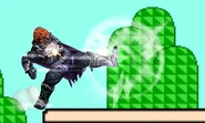 Ganondorf's forward tilt, commonly known as the Sparta Kick.