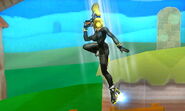 Zero Suit Samus' down aerial; it is a dropping down air.