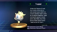 Togepi's Trophy in Super Smash Bros Brawl.
