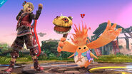 Riki, alongside with Shulk, in the Wii U version.