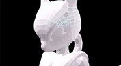 Mewtwo wireframe face