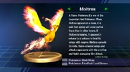 Moltres' Trophy in Super Smash Bros. Brawl.