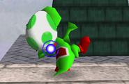 Yoshi preparing the Egg in Super Smash Bros.