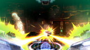 The screen while Gunship is active in Super Smash Bros. for Wii U.