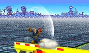 Captain Falcon's up tilt, the Heel of Shame. It has a meteor effect on opponents.