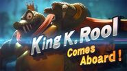 King K. Rool's splash screen. King K. Rool Comes Aboard!