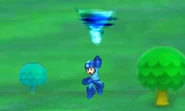 Mega Man's up aerial. Has the greatest vertical range of all up aerials, great for juggling and ceiling kills.
