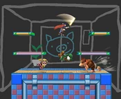 The main area of the stage.