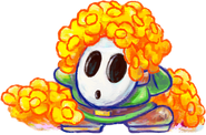 Petal Guy as they appear in Yoshi's New Island