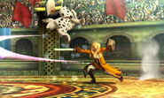 Robin's side smash attack when using the Bronze Sword; considerably less range, attack power, and launch power.