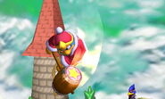 King Dedede's down aerial; must sweetspot in order to meteor smash.