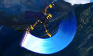 Lucina's down aerial; must sweetspot in order to meteor smash.