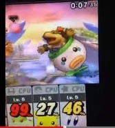 Bowser Jr.'s screen KO animation.