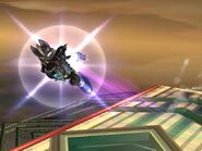 Wolf using Wolf Flash in Super Smash Bros. Brawl.