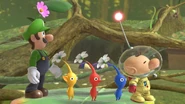 Olimar with Luigi on Distant Planet.