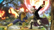 CaptainFalconSSBWU3DS1.jpg (125 KB) Captain Falcon about to perform his side special, the Raptor Boost