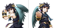 Dark Pit's portraits from Palutena's Guidance.