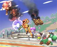 Rocketbarrel Boost SSBB (3).jpg (66 KB) Should Diddy Kong be hit while using the move, the barrels will fly in a random direction.
