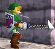 Link's Hookshot in Super Smash Bros.