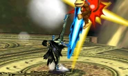 The final hit of Bayonetta's forward tilt; good for starting aerial combos.