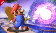 Mario using Cape in Super Smash Bros. for Nintendo 3DS.