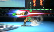 Little Mac's side smash attack; changes animations and properties when tilted, has Super Armor.