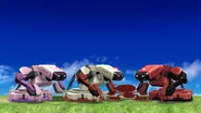Crouching with Three R.O.B.s