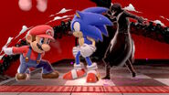 Mario along with Sonic and Joker in the Mementos stage.